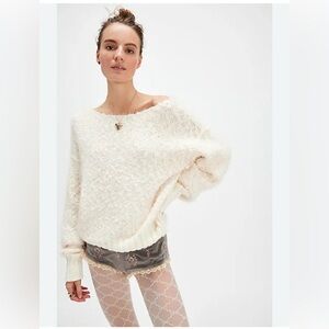 Free People Carmen Pullover Sweater in Peach Puff